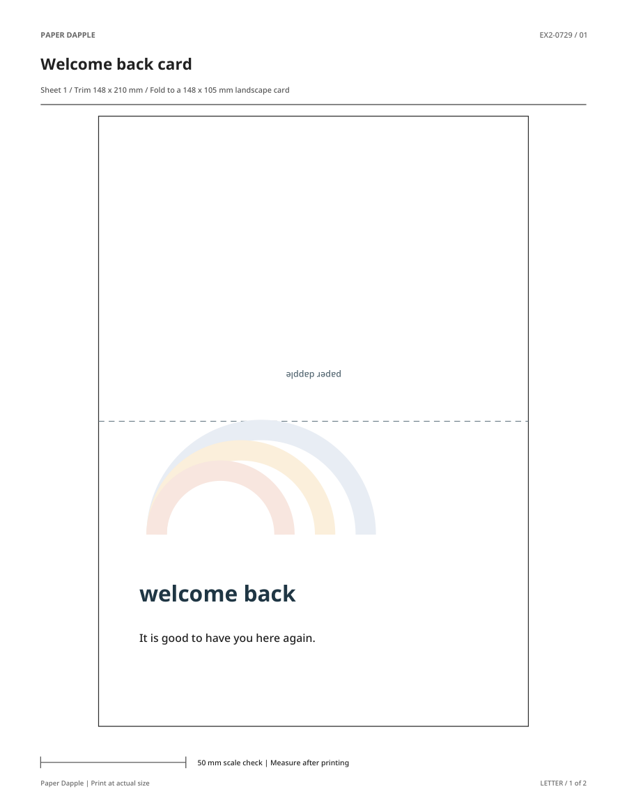 Preview of Welcome back geometric greeting card