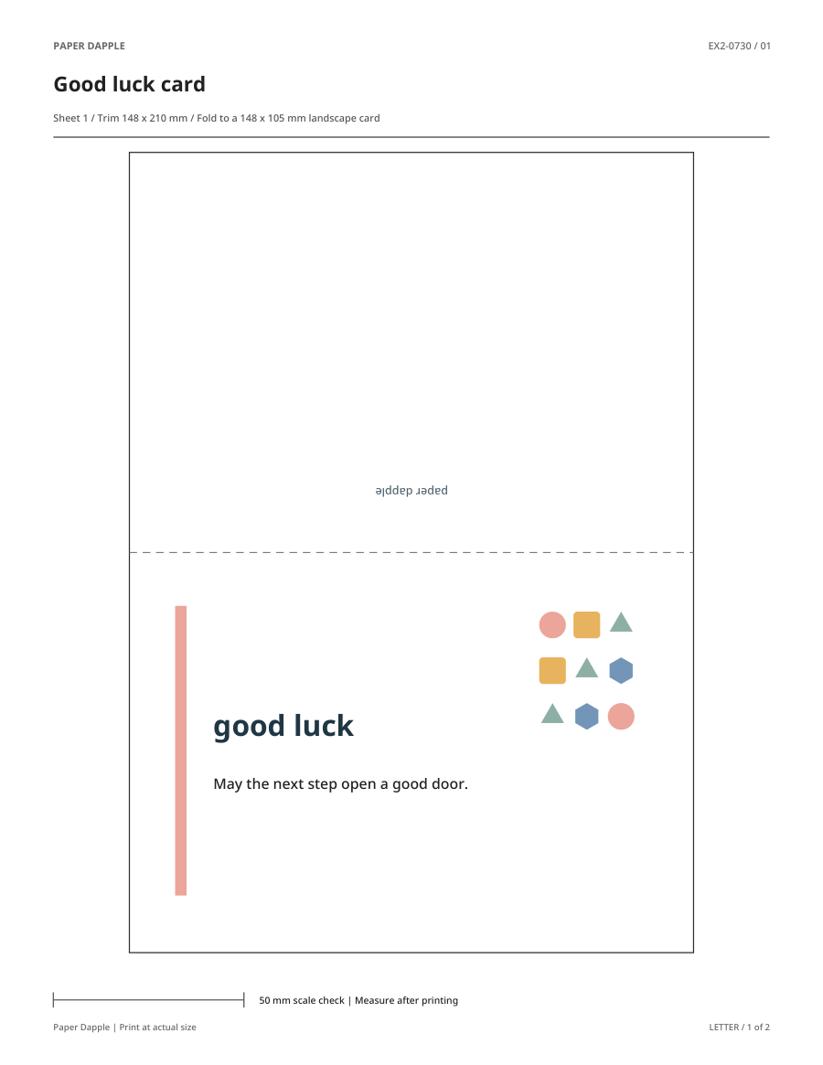 Preview of Good luck geometric greeting card