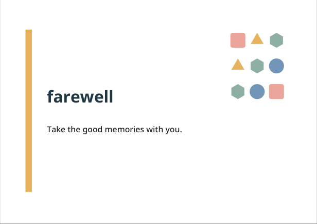 Preview of Farewell geometric greeting card
