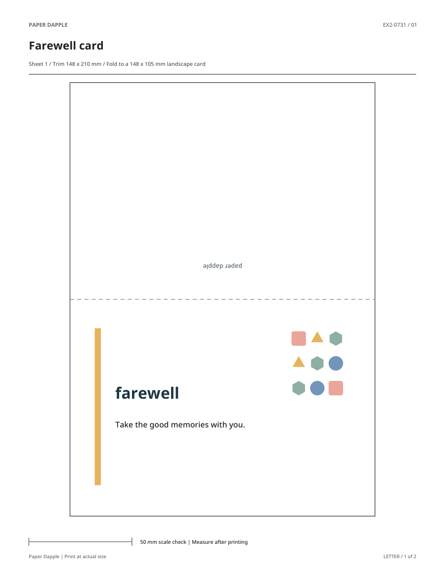 Preview of Farewell geometric greeting card