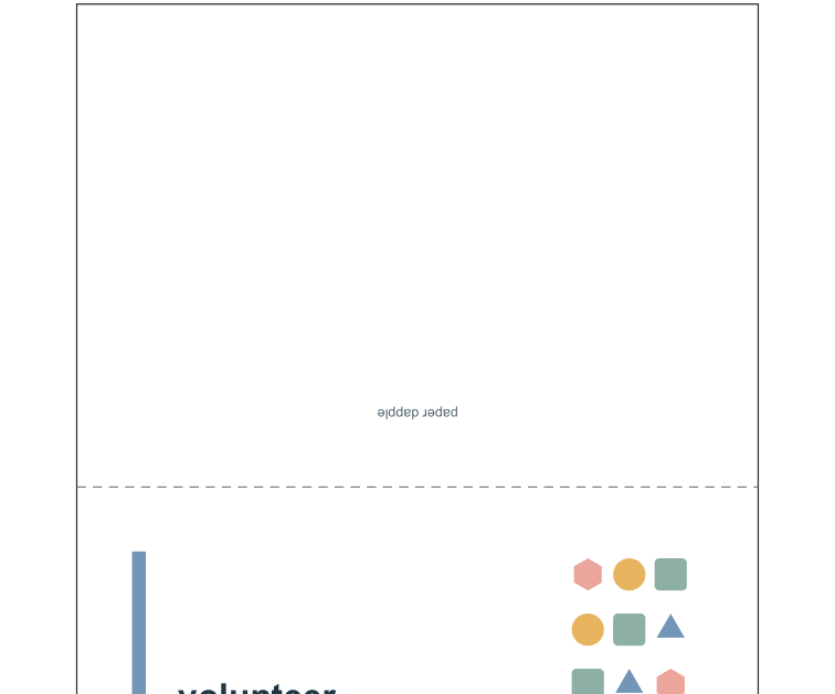 Preview of Volunteer appreciation geometric greeting card