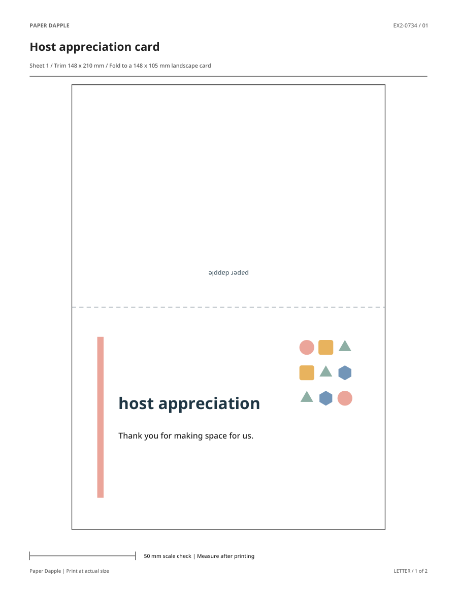 Preview of Host appreciation geometric greeting card
