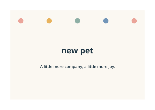 Preview of New pet geometric greeting card