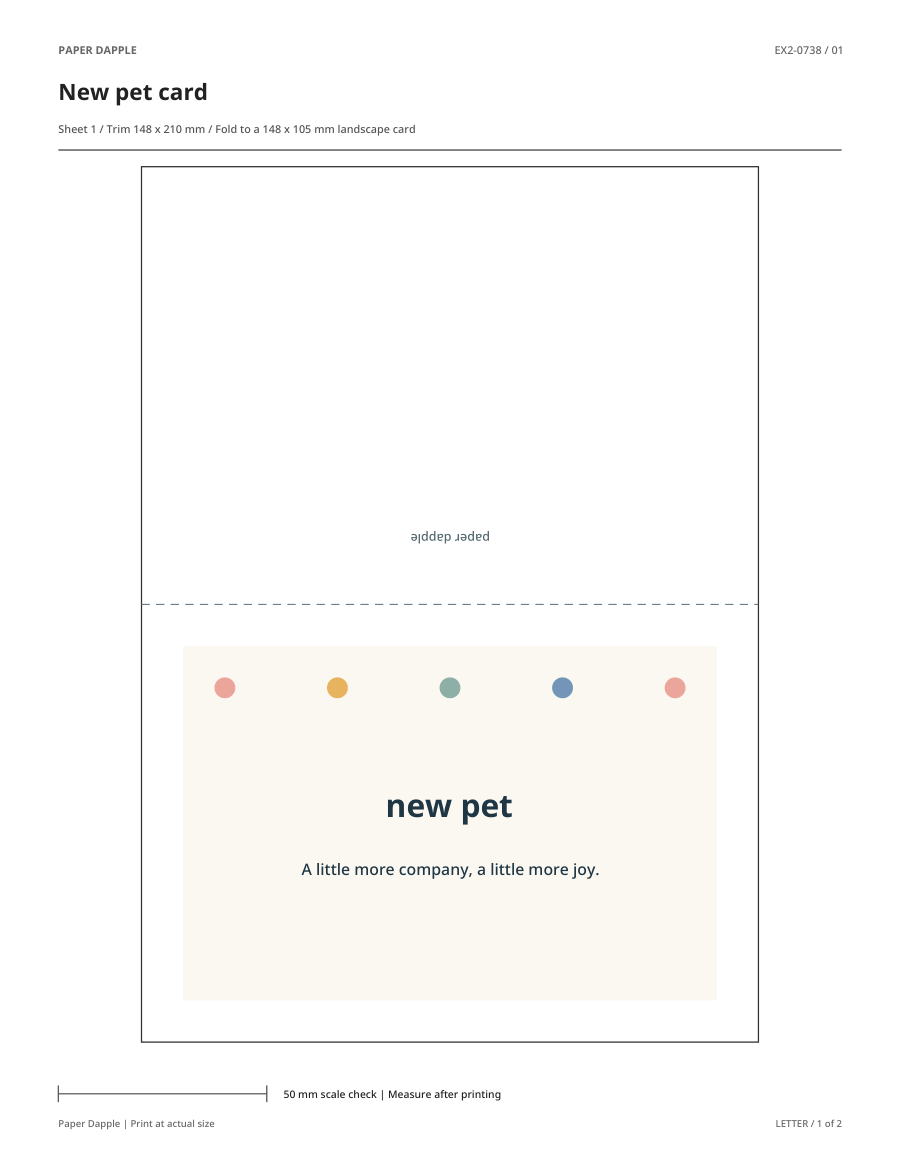 Preview of New pet geometric greeting card