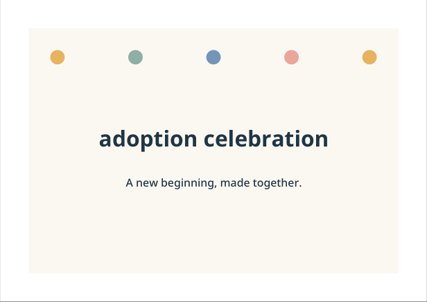 Preview of Adoption celebration geometric greeting card