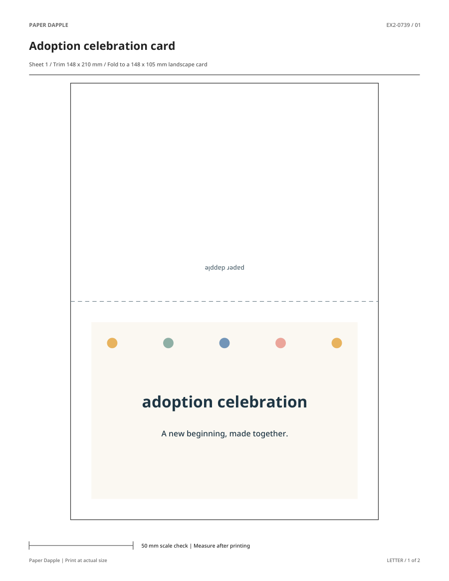 Preview of Adoption celebration geometric greeting card