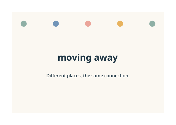 Preview of Moving away geometric greeting card