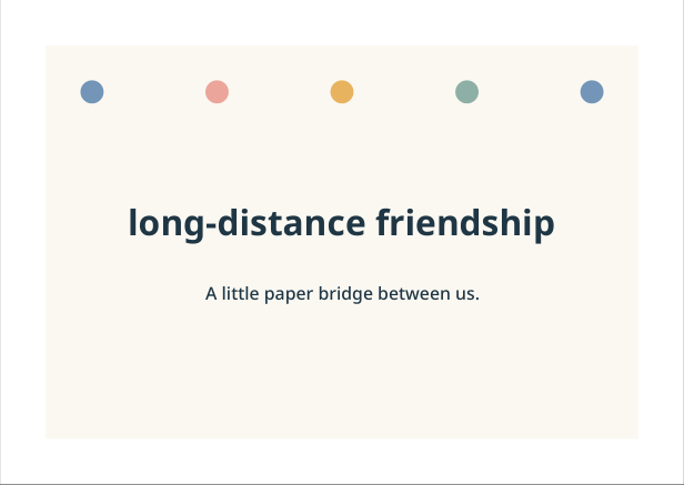 Preview of Long-distance friendship geometric greeting card