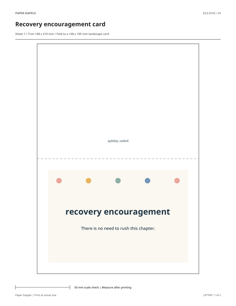Preview of Recovery encouragement geometric greeting card