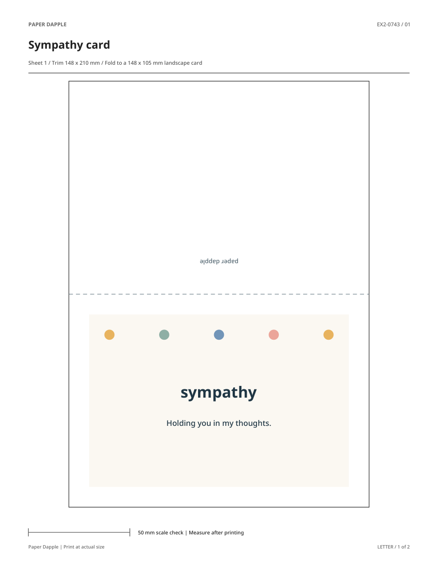 Preview of Sympathy geometric greeting card