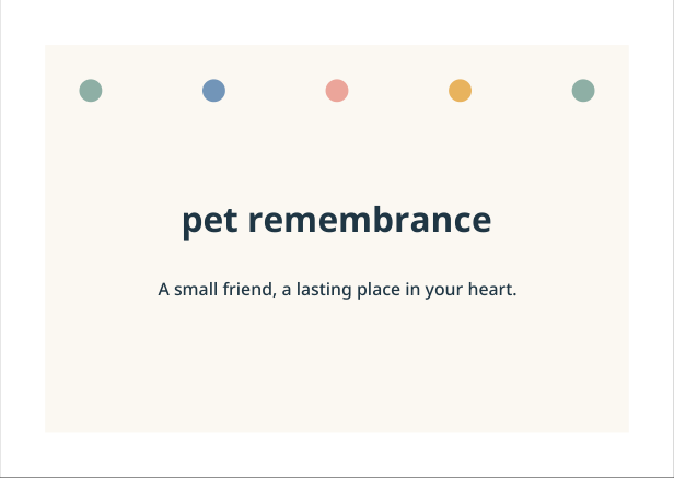 Preview of Pet remembrance geometric greeting card