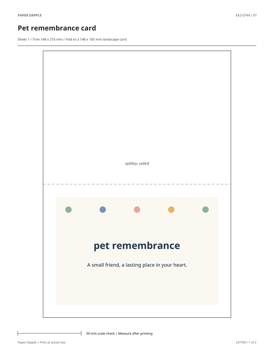 Preview of Pet remembrance geometric greeting card