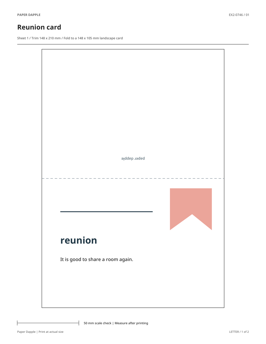 Preview of Reunion geometric greeting card