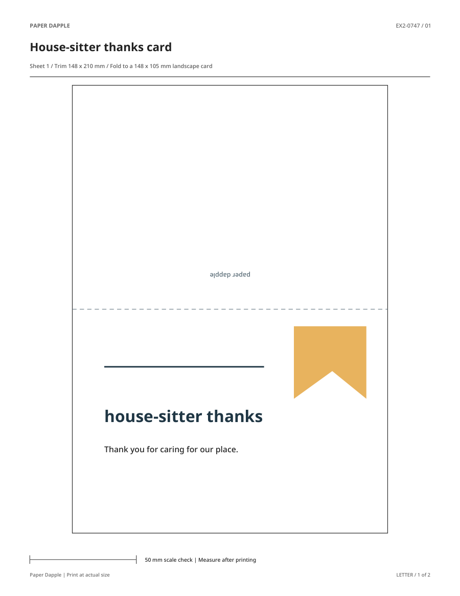 Preview of House-sitter thanks geometric greeting card