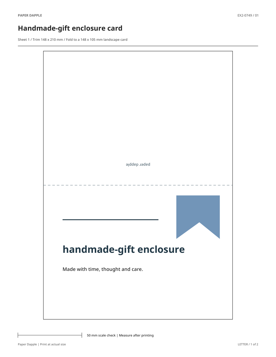 Preview of Handmade-gift enclosure geometric greeting card