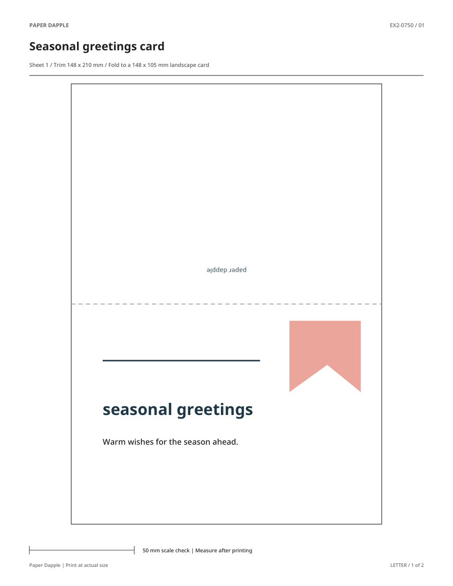 Preview of Seasonal greetings geometric greeting card
