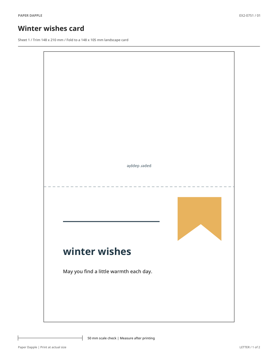 Preview of Winter wishes geometric greeting card