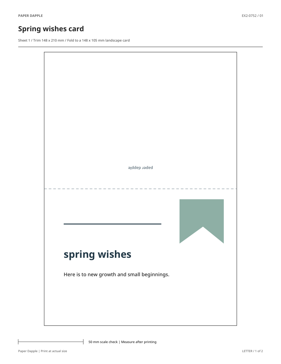 Preview of Spring wishes geometric greeting card