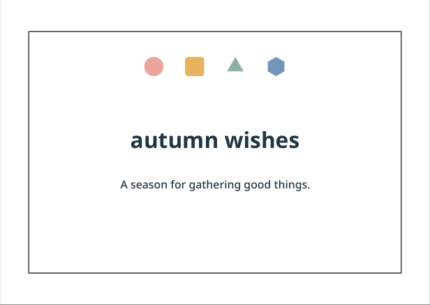 Preview of Autumn wishes geometric greeting card