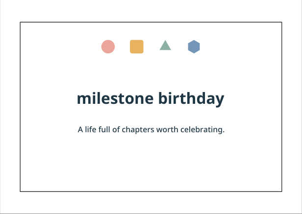 Preview of Milestone birthday geometric greeting card