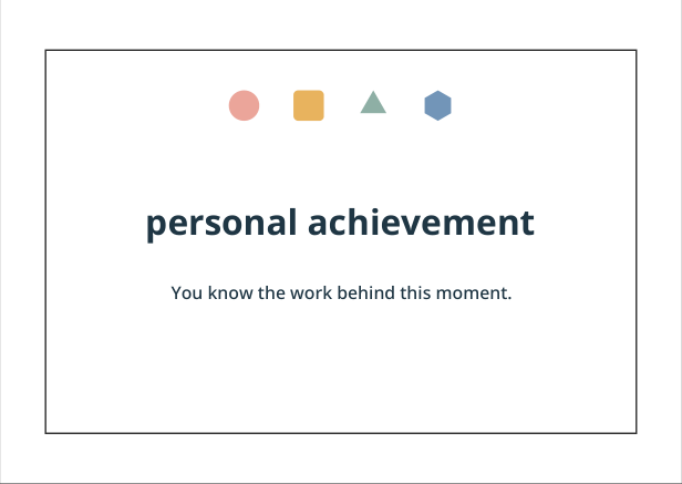 Preview of Personal achievement geometric greeting card