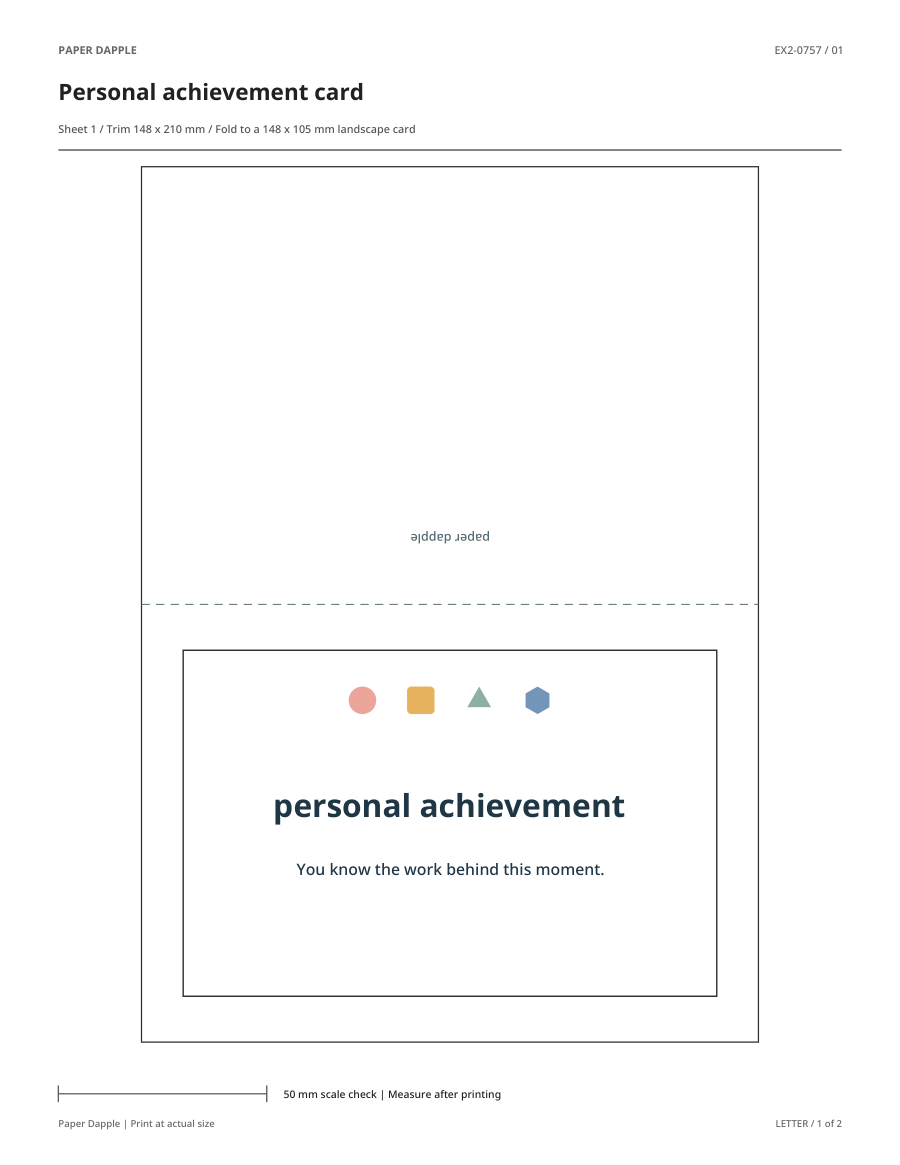 Preview of Personal achievement geometric greeting card