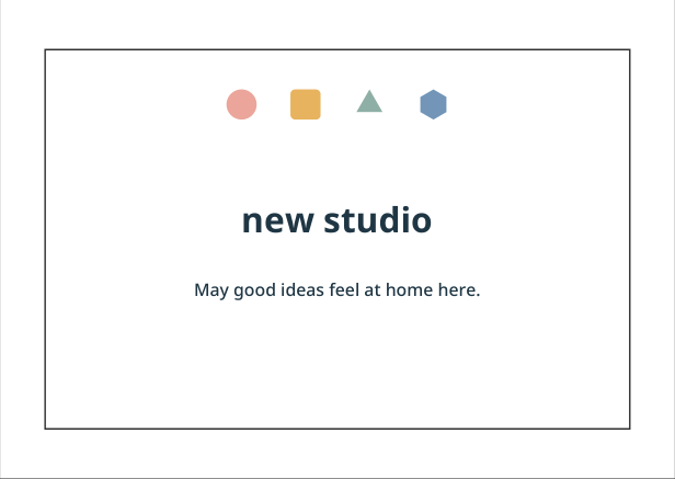 Preview of New studio geometric greeting card