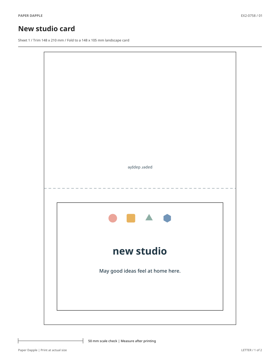 Preview of New studio geometric greeting card
