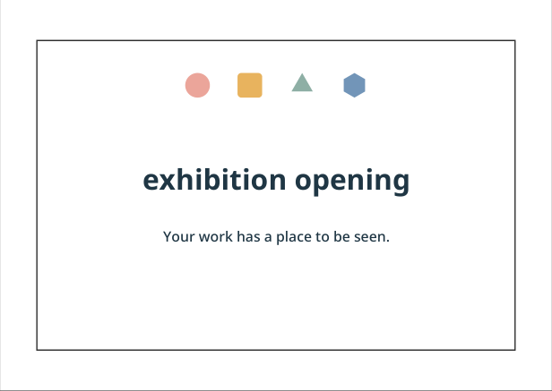 Preview of Exhibition opening geometric greeting card
