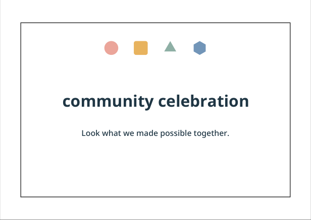 Preview of Community celebration geometric greeting card