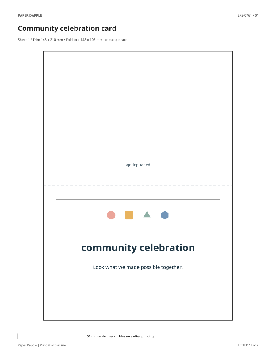 Preview of Community celebration geometric greeting card
