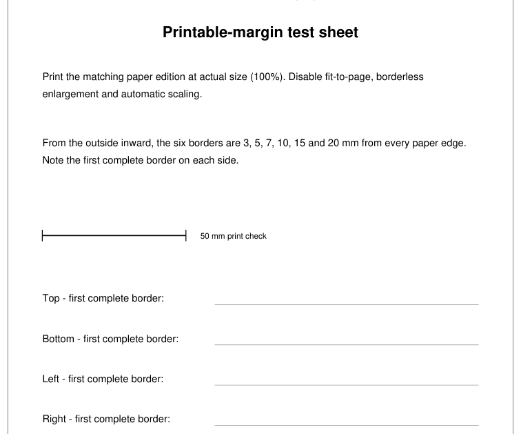 Preview of Printable-margin test sheet