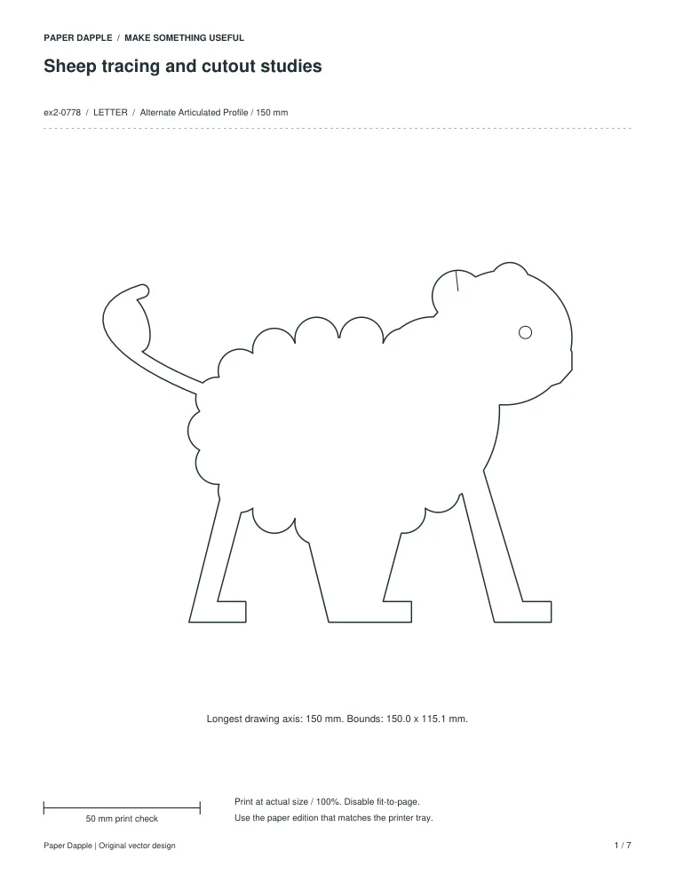 Preview of Sheep tracing and cutout studies
