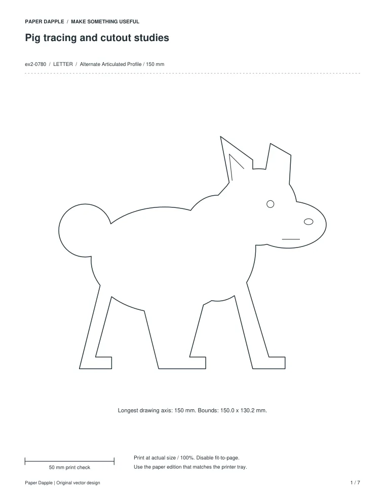 Preview of Pig tracing and cutout studies
