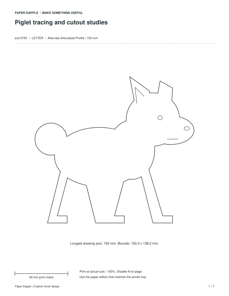 Preview of Piglet tracing and cutout studies