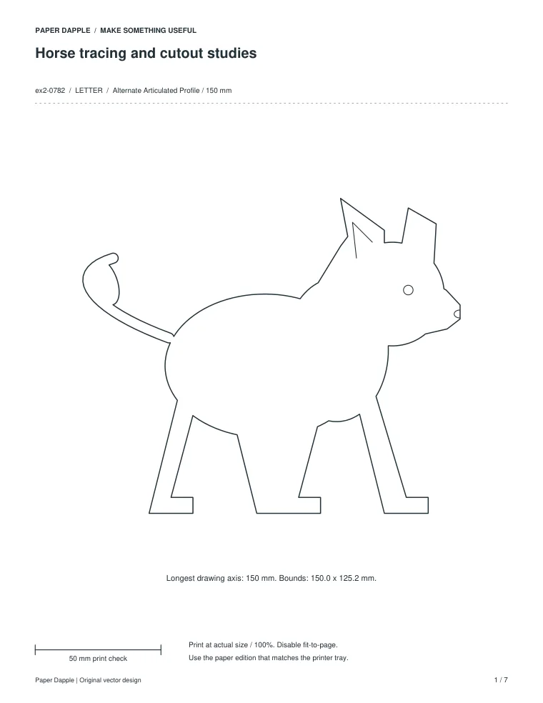 Preview of Horse tracing and cutout studies