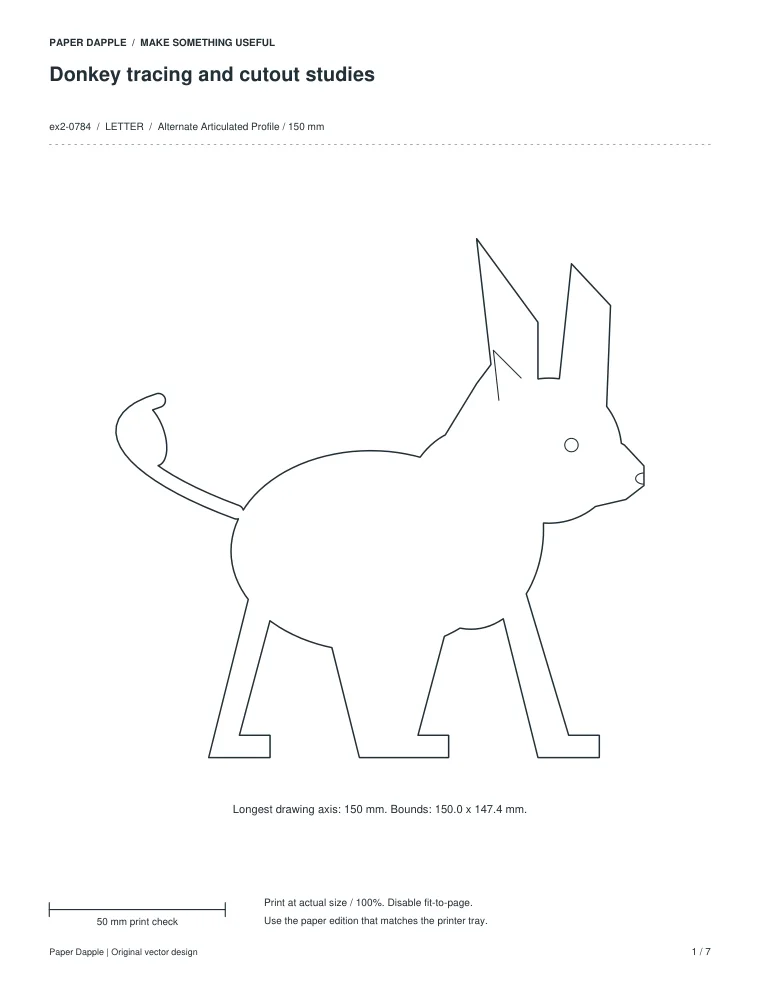 Preview of Donkey tracing and cutout studies