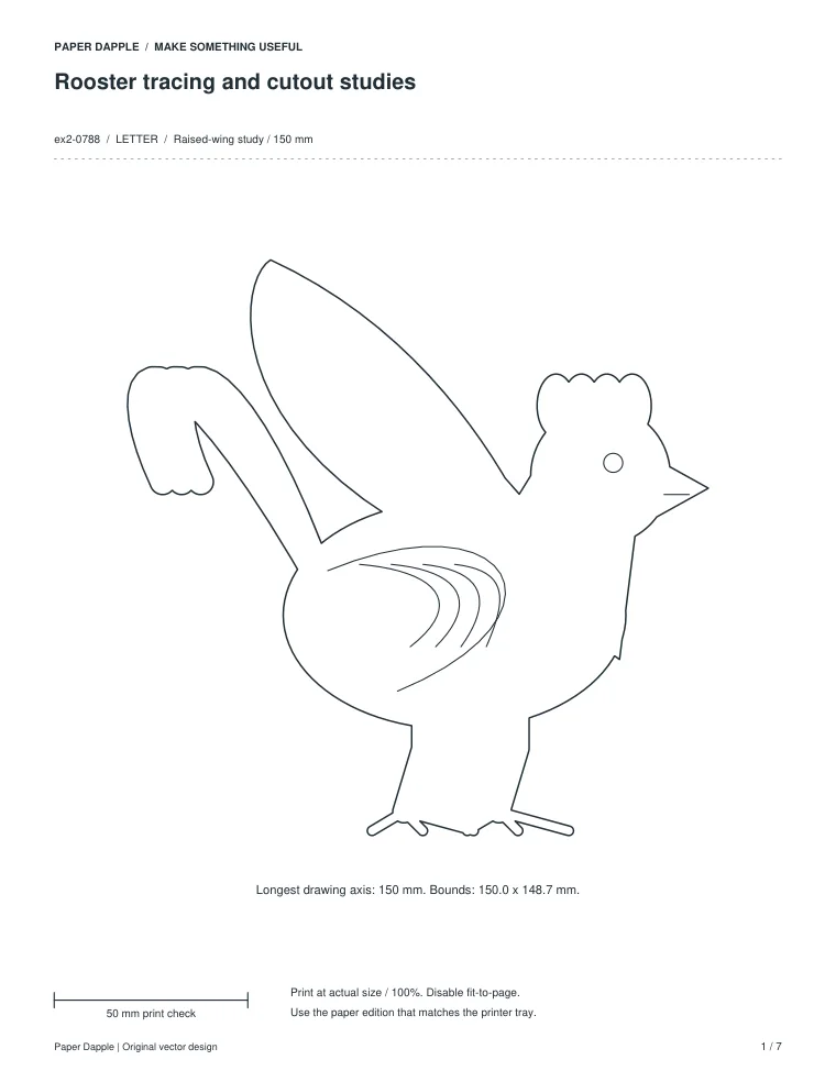 Preview of Rooster tracing and cutout studies