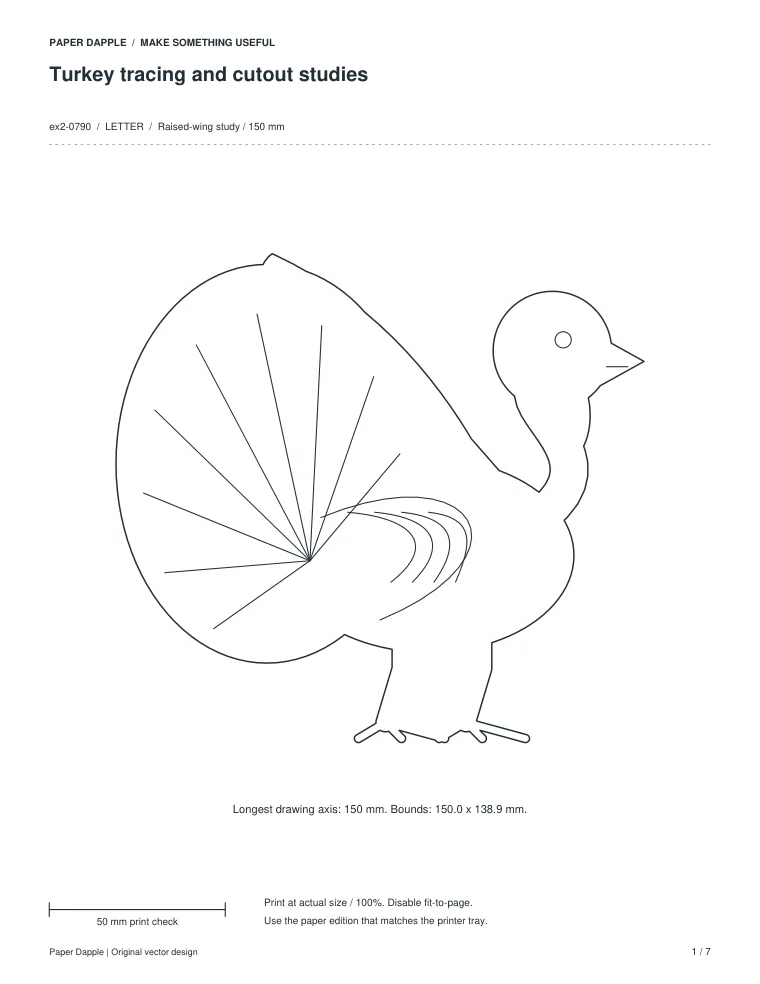 Preview of Turkey tracing and cutout studies