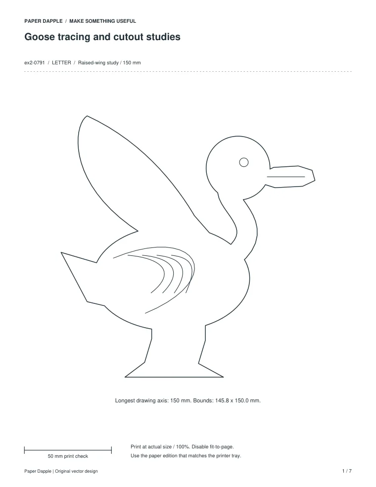 Preview of Goose tracing and cutout studies