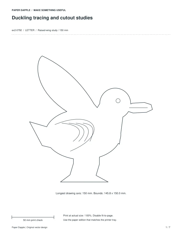 Preview of Duckling tracing and cutout studies
