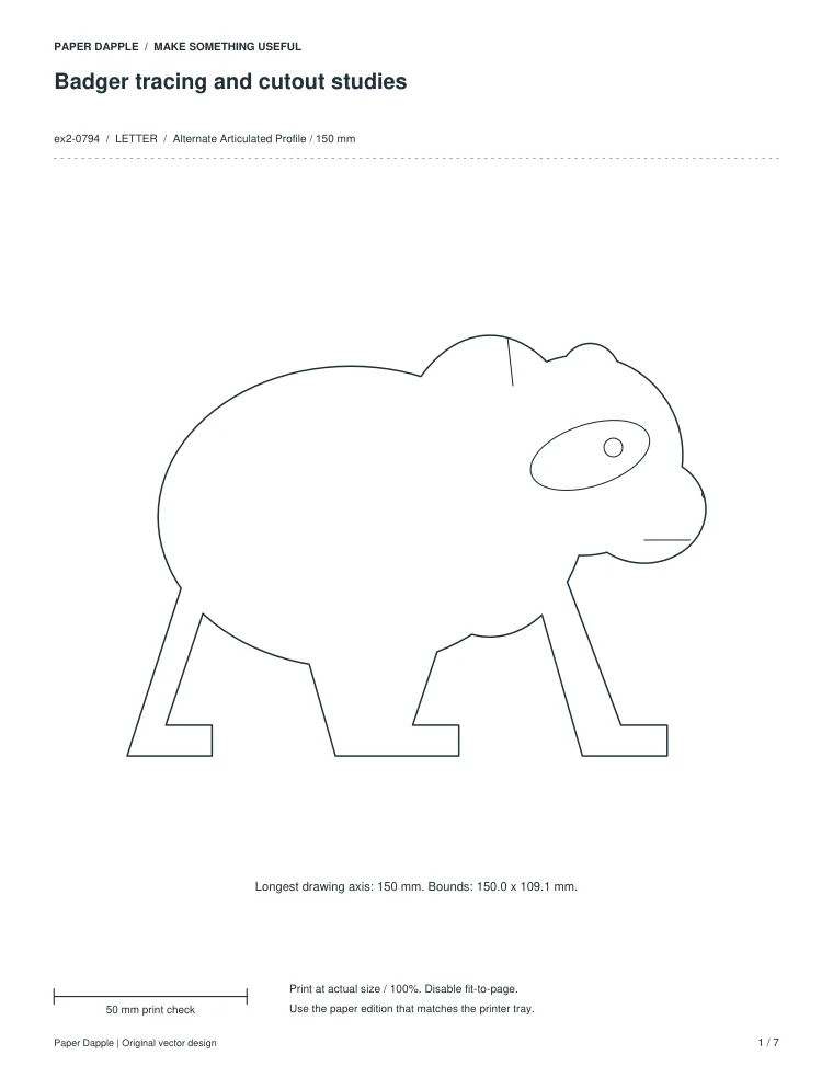 Preview of Badger tracing and cutout studies