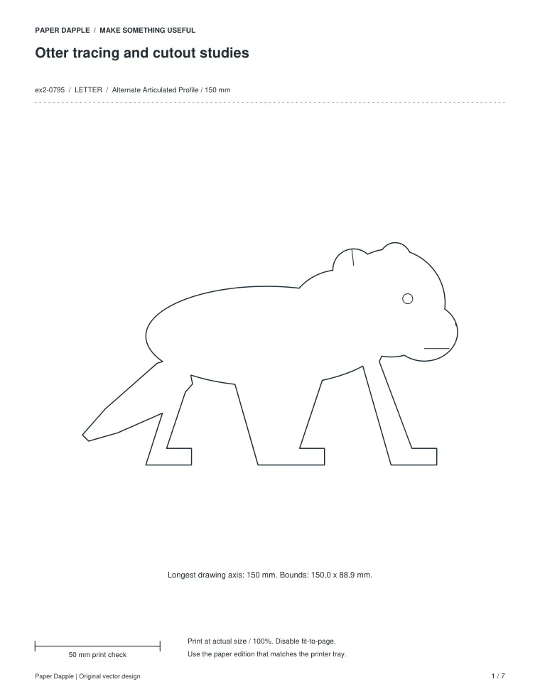 Preview of Otter tracing and cutout studies