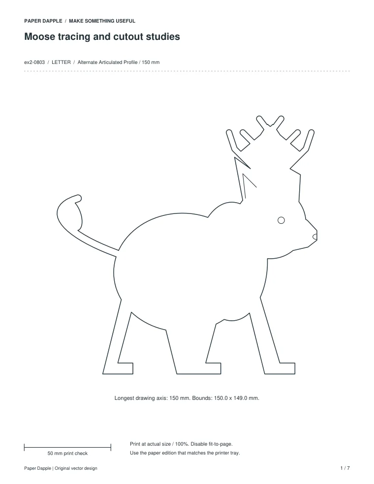 Preview of Moose tracing and cutout studies