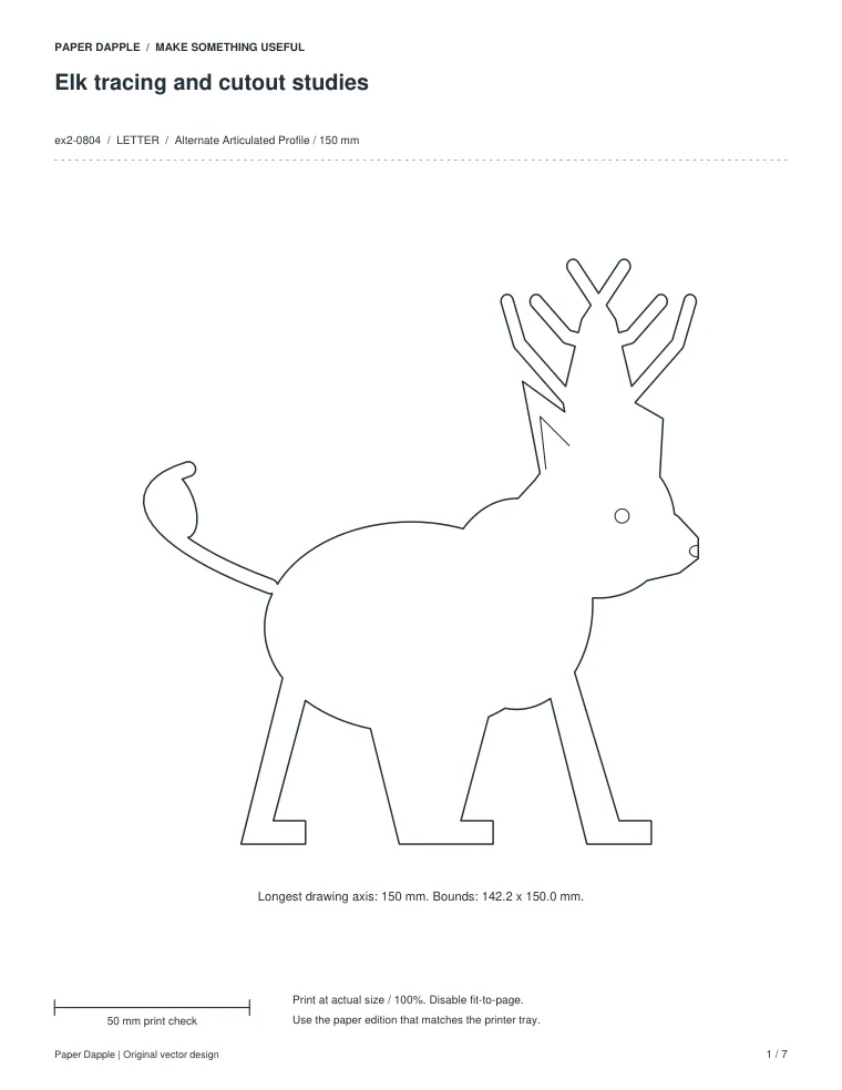 Preview of Elk tracing and cutout studies