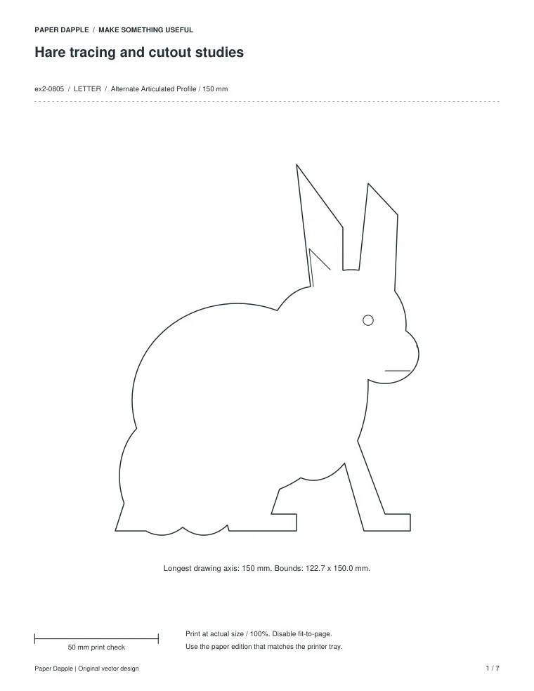 Preview of Hare tracing and cutout studies