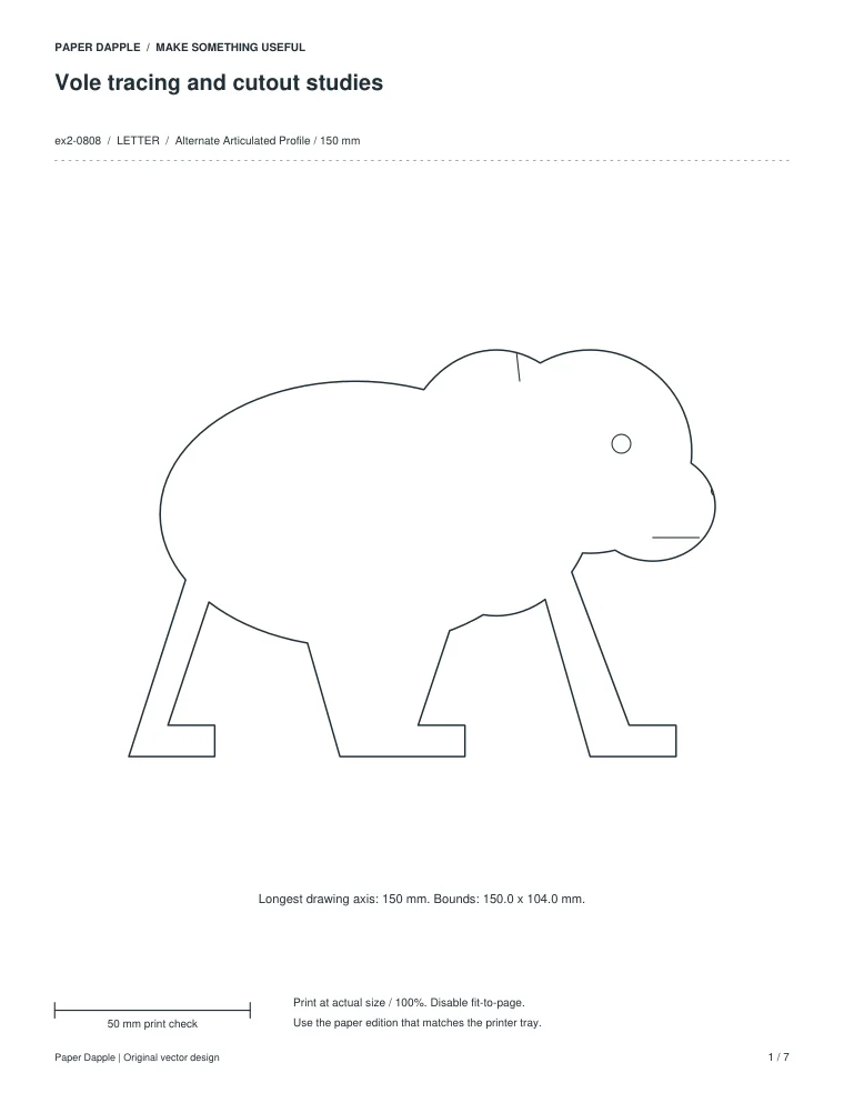 Preview of Vole tracing and cutout studies