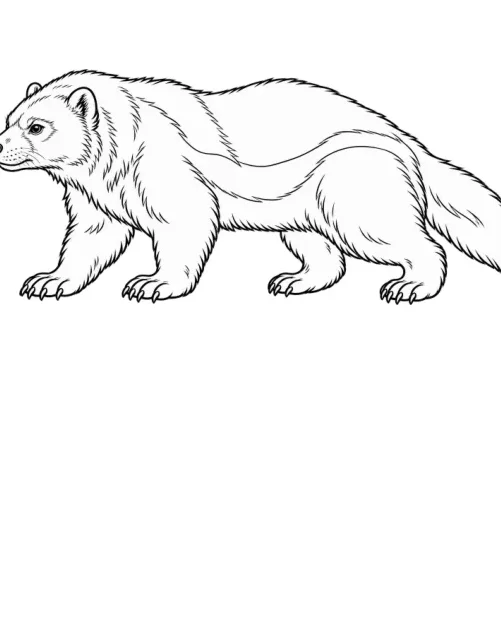 Actual PDF preview of wolverine tracing and cutout studies, showing two lines across the low rounded back