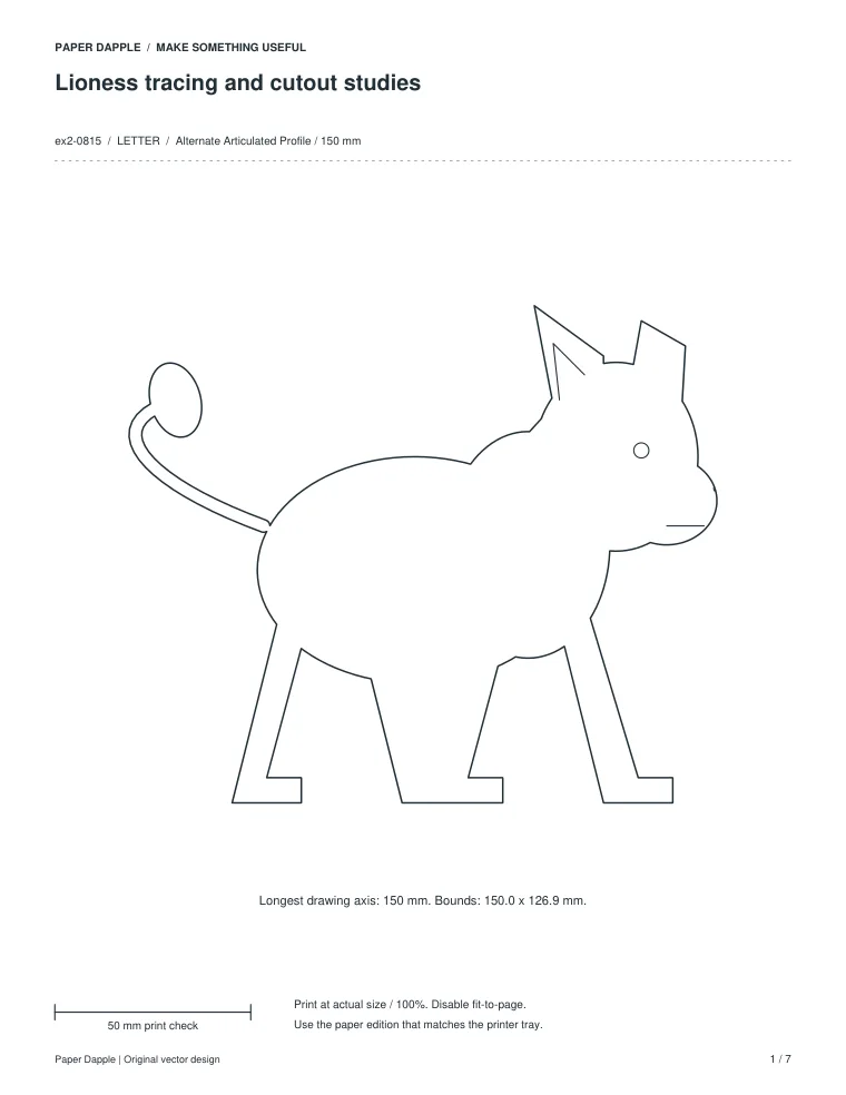Preview of Lioness tracing and cutout studies