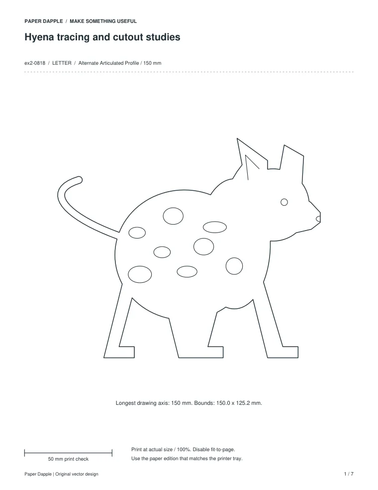 Preview of Hyena tracing and cutout studies